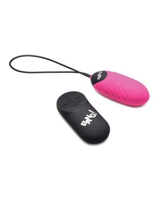 Bang! 28X Swirl Silicone Egg Remote Control Egg - Pink