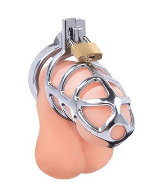 Lockmaster Stainless Steel Prisoner Cock Cage 3.75&quot; - Silver