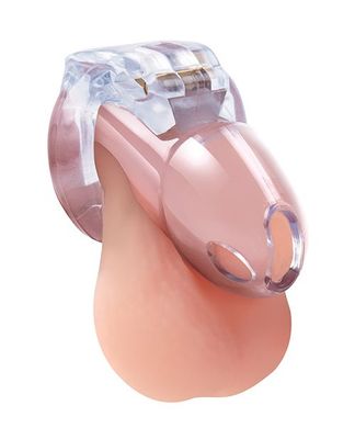Lockmaster Side Lock See Thru Chastity Cage  3.5&quot; - Clear
