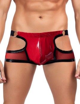 Ohyeah Patent Leather Mesh Jockstrap - Red Ohyeah Patent Leather Mesh Jockstrap - Red