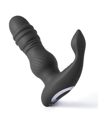 Jaden Vibrating Thrusting Prostate Massager - Black