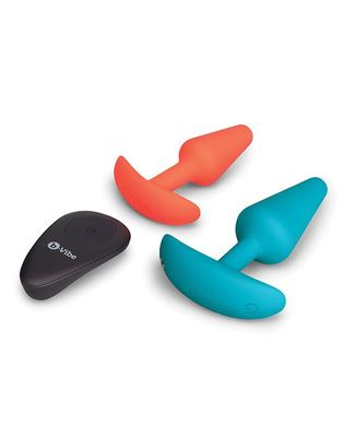 Anal Training Bundle 2-Piece Set -Plug &amp; Rechargeable Vibrating Remote Plug