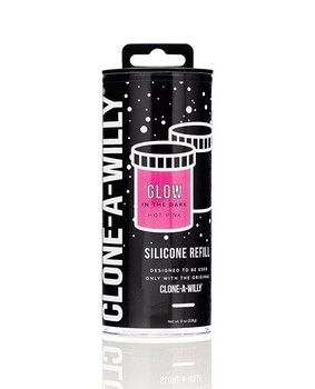 Clone-A-Willy Silicone Refill - Glow In The Dark Pink