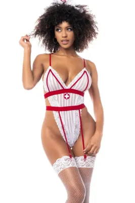 Mapale Sexy Nurse Bodysuit &amp; Head Piece