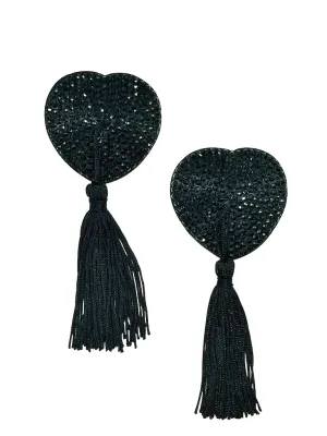 Popsi Lingerie Diamond Tassel Pasties - Black