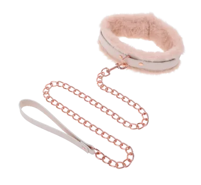 Sex &amp; Mischief Peaches 'n CreaMe Fur Collar &amp; Leash