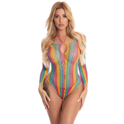 Pink Lipstick More Color Long Sleeve Bodysuit