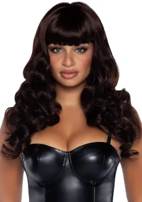 Leg Avenue Misfit Long Wavy Bang Wig - Brown