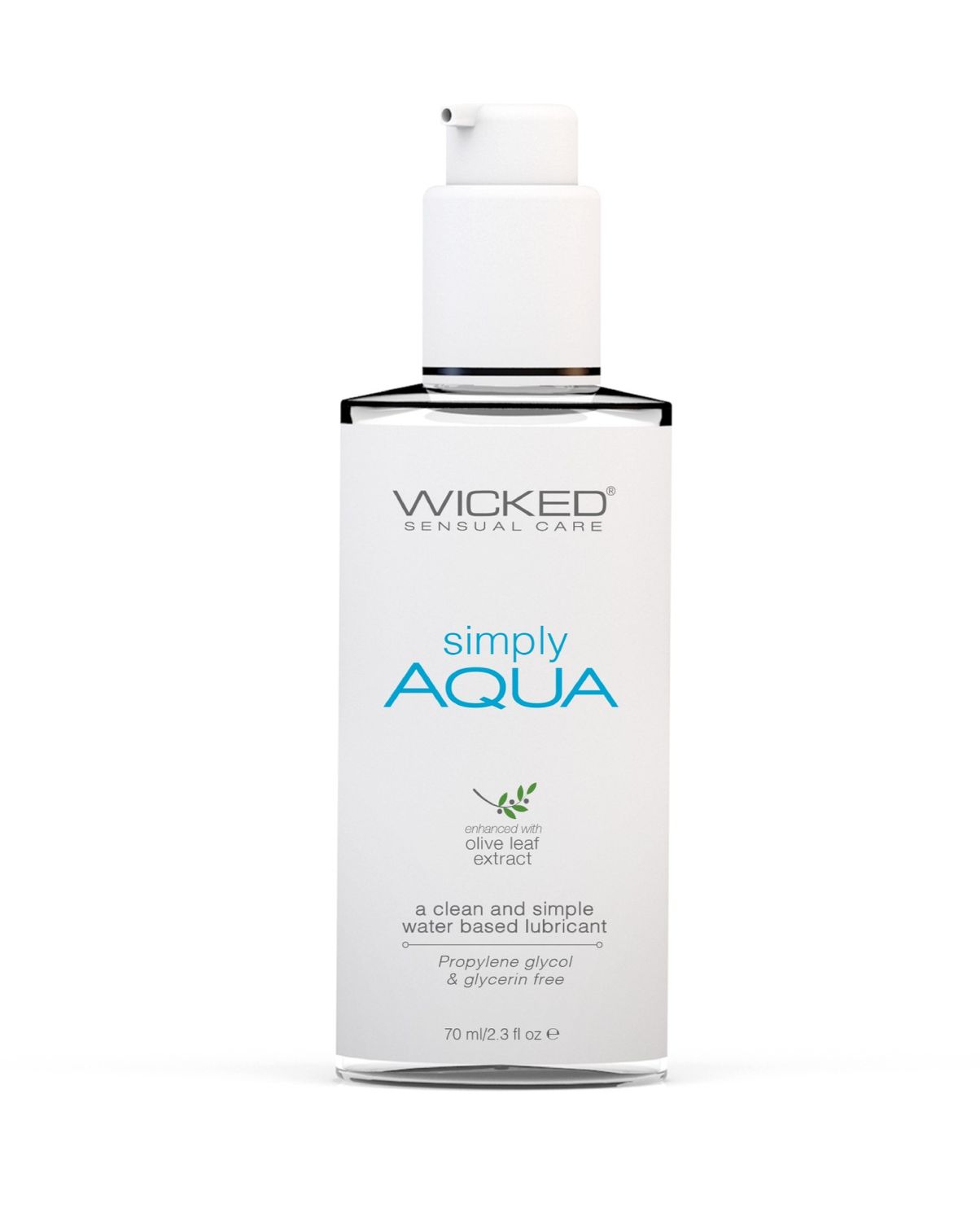 Wicked Sensual Simply Aqua Water Based Lubricant - 2.3 oz.