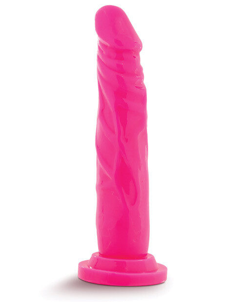 Blush Neo Dual Density 7" Suction Cup Dildo - Neon Pink