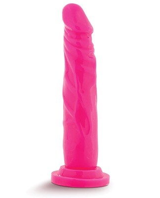 Blush Neo Dual Density 7" Suction Cup Dildo - Neon Pink
