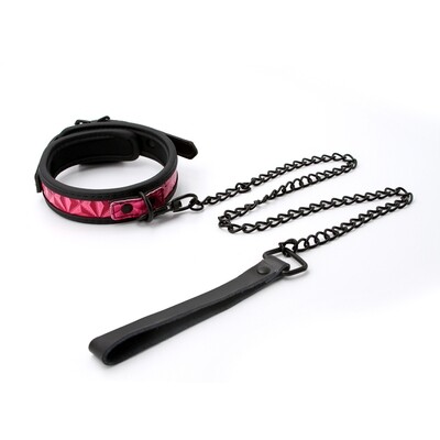 Sinful Collar &amp; Leash - Pink