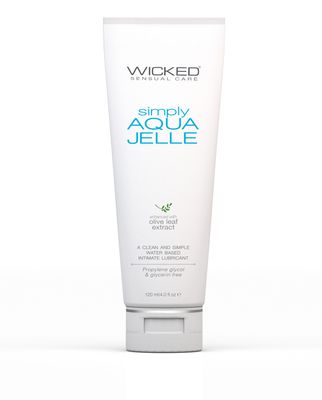 Wicked Sensual Simply Aqua Jelle Water Based Lubricant - 4 oz.