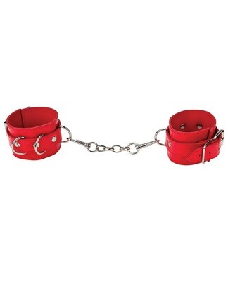 Shots Ouch Leather Cuffs - Red