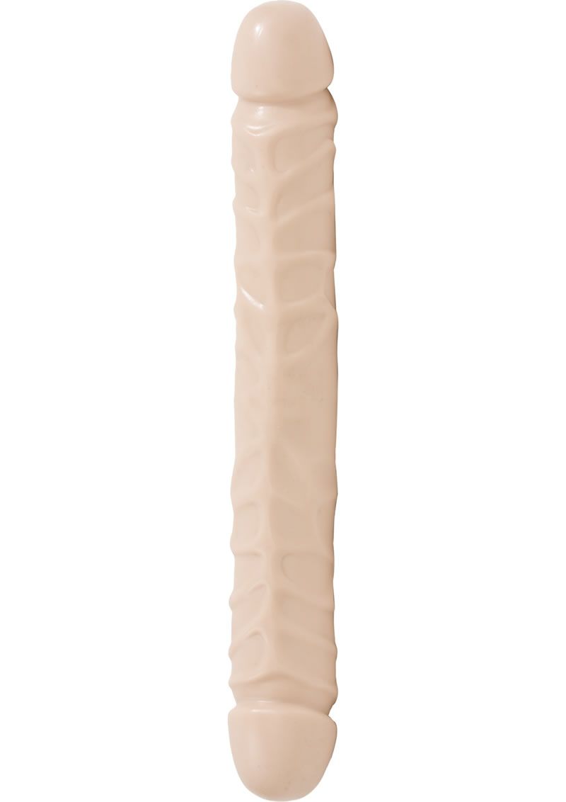 Jr. Veined Double Header 12" Double Dildo - Vanilla