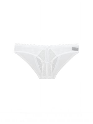 Youmita Mesh Crotchless Panty - White