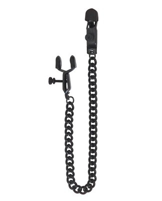 Spartacus Open Press Nipple Clamps - Black Chain