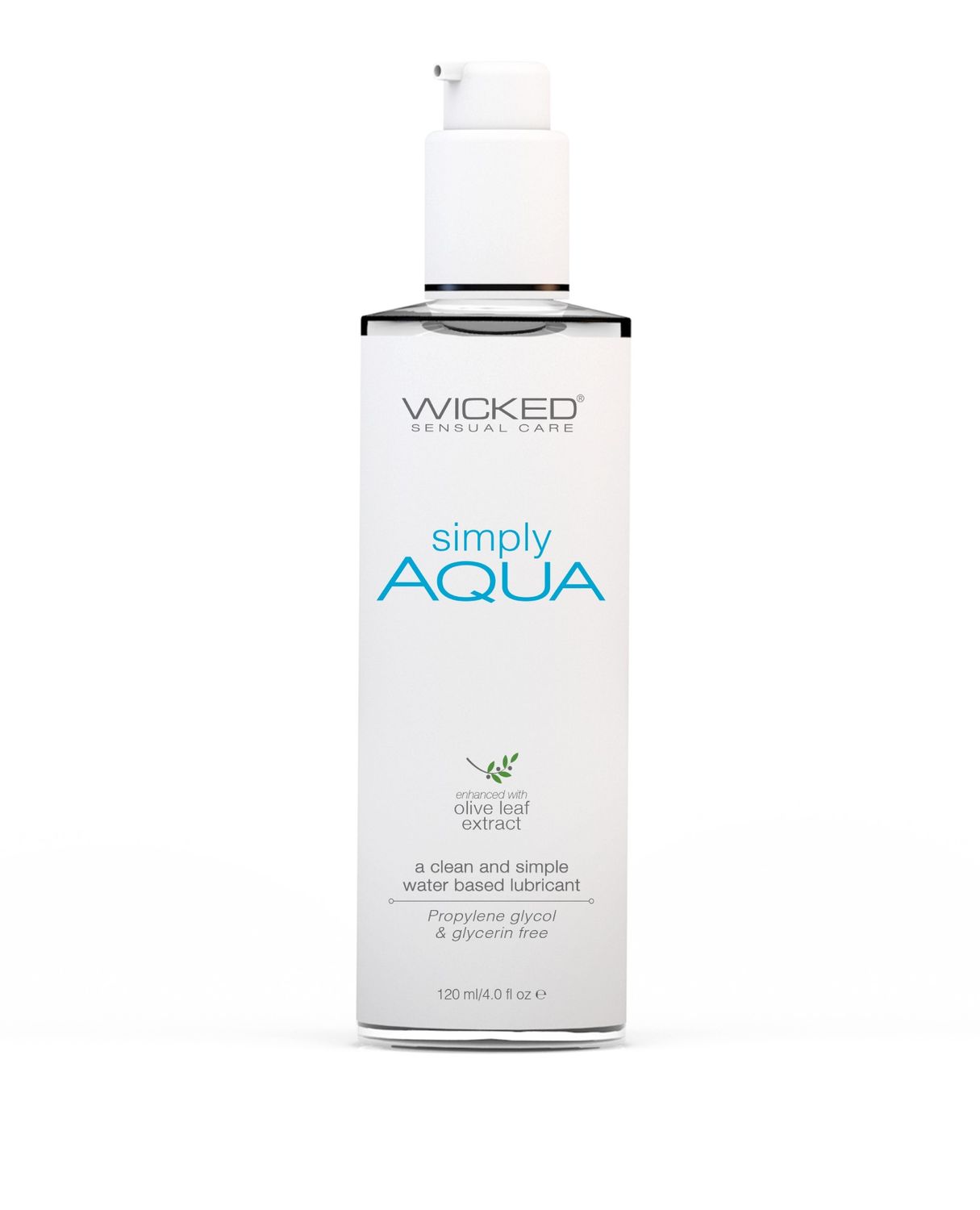 Wicked Sensual Simply Aqua Water Based Lubricant - 4 oz.