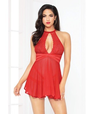 Seven Til Midnight Seductress Babydoll - Red