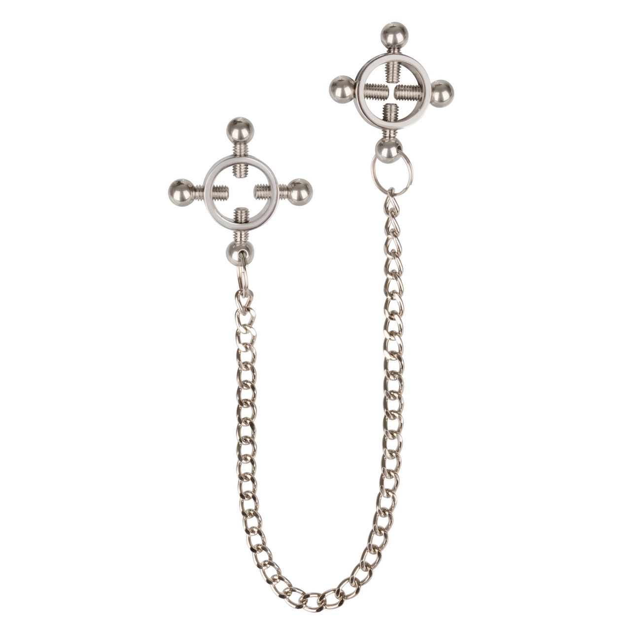 Nipple Grips 4 Point Press w/Silver Chain