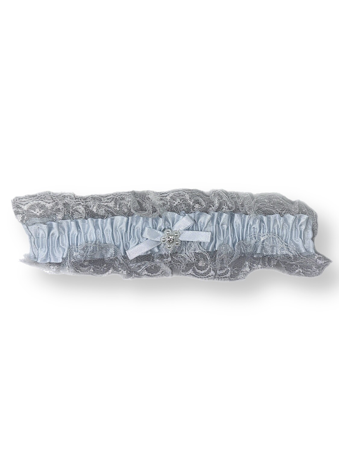 Satin Leg Garter - Blue