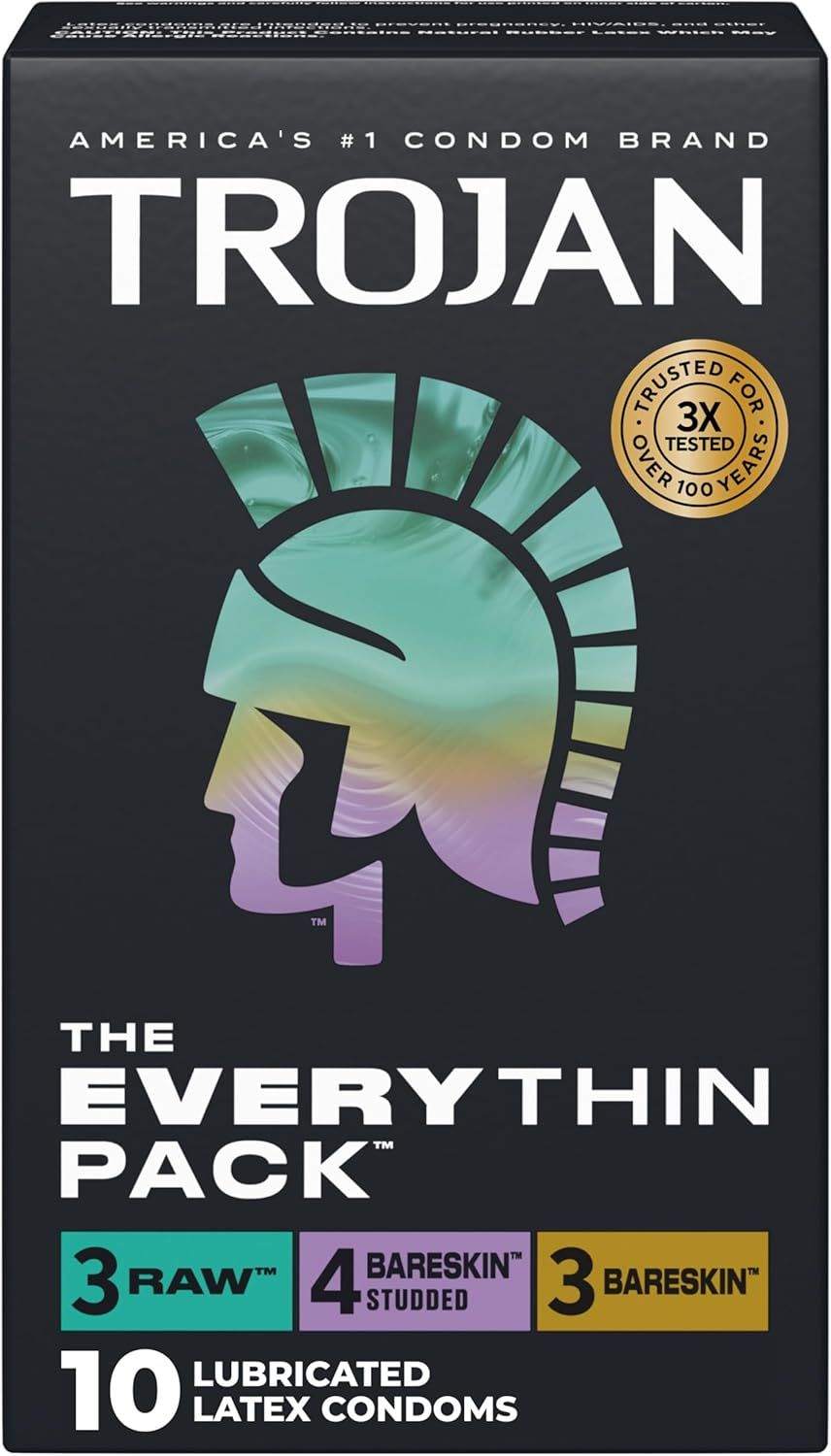 Trojan BareSkin EveryTHIN Condoms - Variety Pack of 10