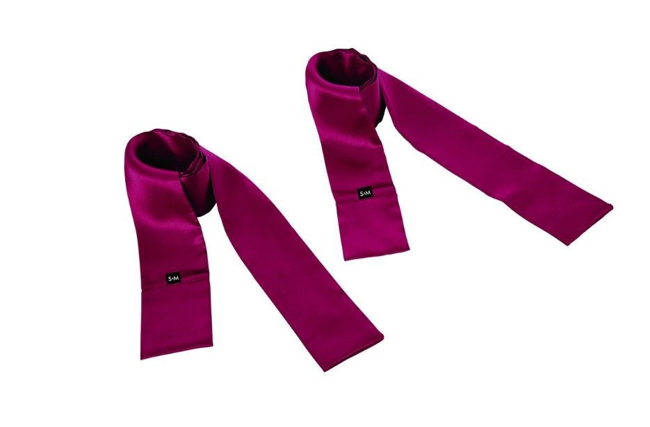 Sex &amp; Mischief Enchanted Silky Sash Restraints - Burgundy
