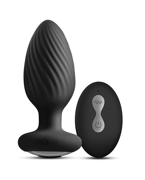 Renegade Alpine 2.0 Rechargeable Remote Gyrating Plug- Black