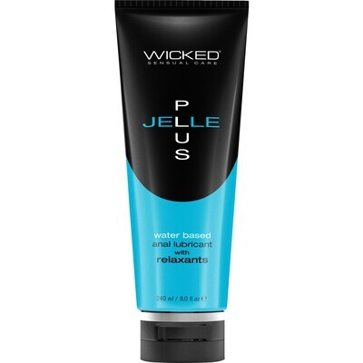 Wicked Sensual Care Jelle Plus Water Based Anal Lubricant with Relaxants - 8 oz.