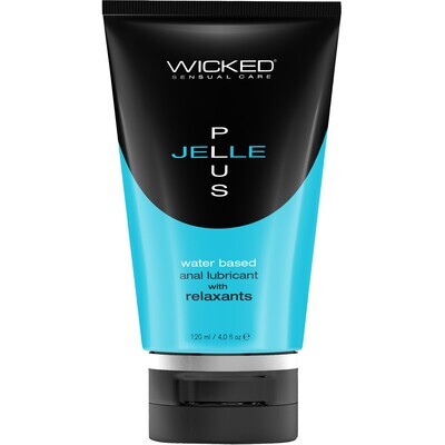 Wicked Sensual Care Jelle Plus Water Based Anal Lubricant with Relaxants - 4 oz.