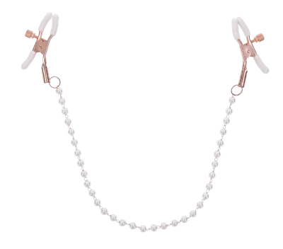 Sex &amp; Mischief Peaches 'n CreaMe Pearl Nipple Clamps