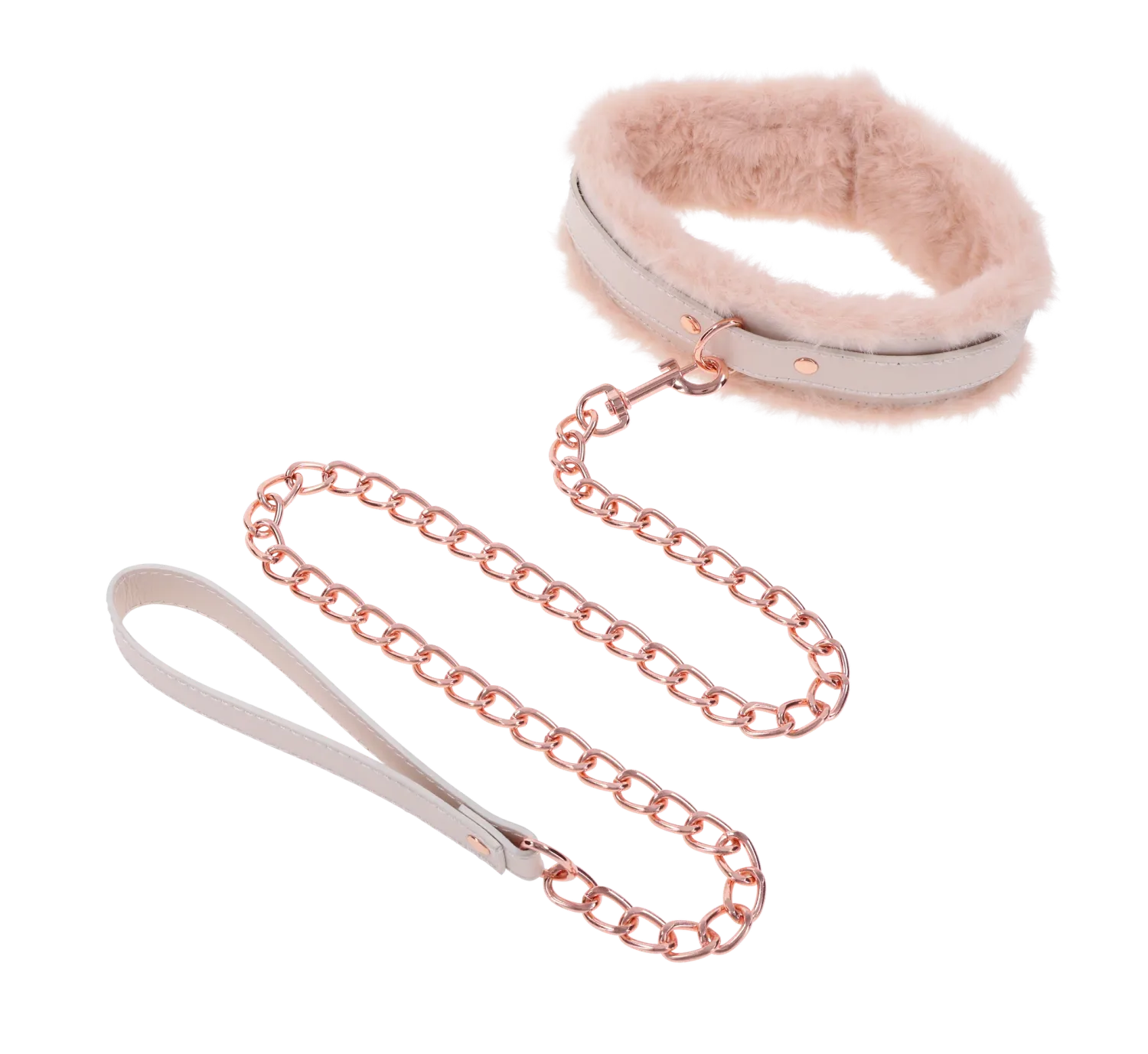 Sex &amp; Mischief Peaches 'n CreaMe Fur Collar &amp; Leash