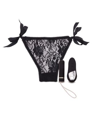 Nu Sensuelle Pleasure Panty Rechargeable Remote Control 15 Function Bullet -Black