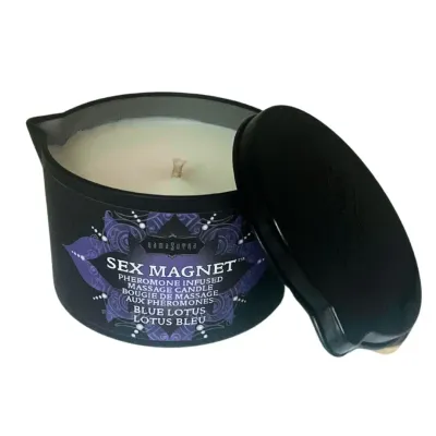 Kama Sutra Massage Candle Sex Magnet - Blue Lotus 6 oz.
