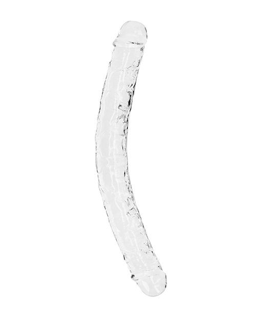 Shots RealRock Crystal Clear 13" Double Dildo - Clear