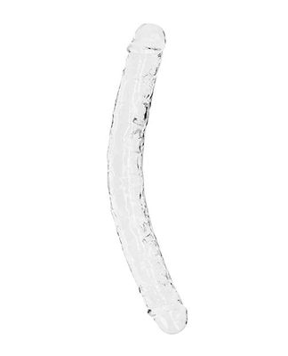 Shots RealRock Crystal Clear 13" Double Dildo - Clear