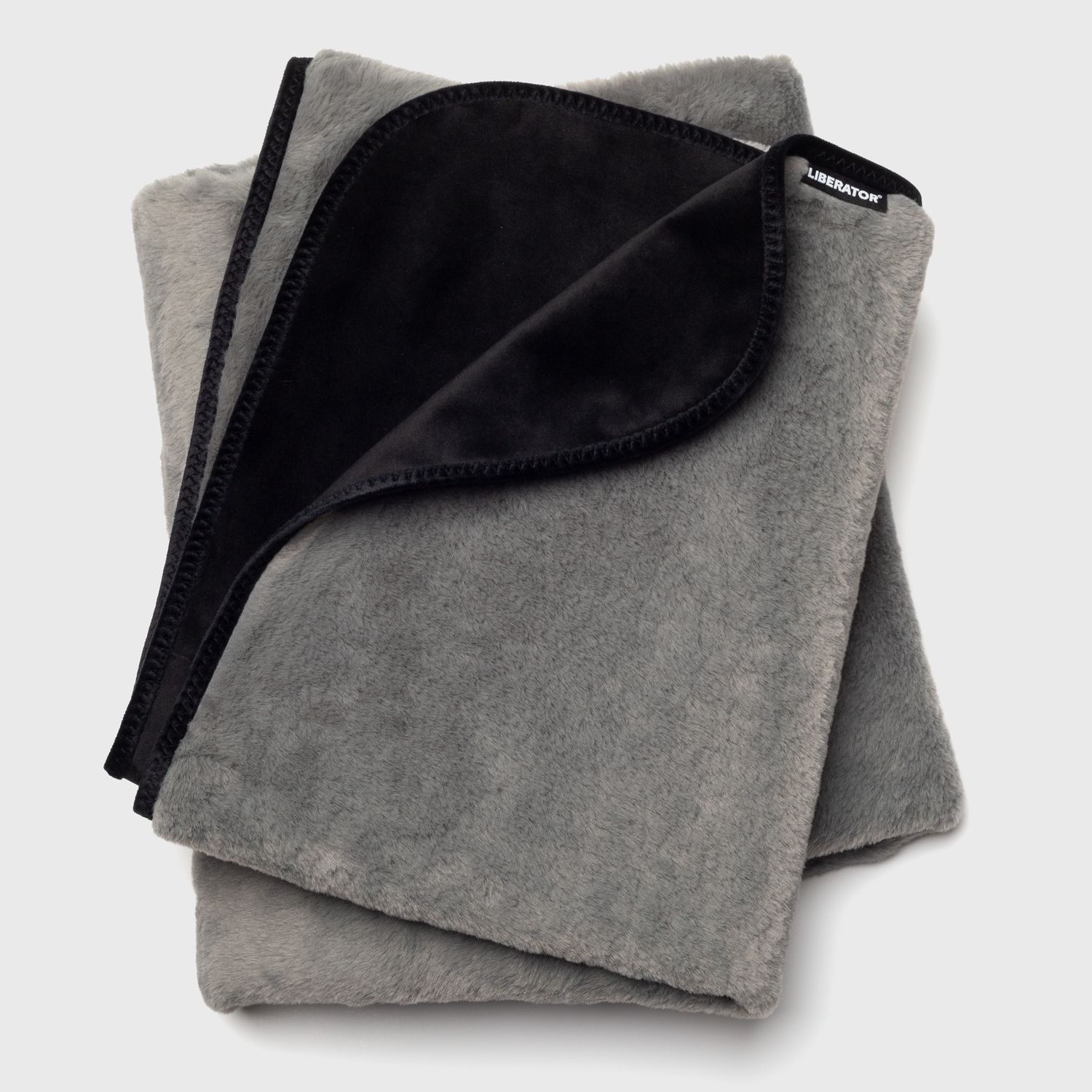 Liberator Fascinator Fur Throw - Queen - Grey