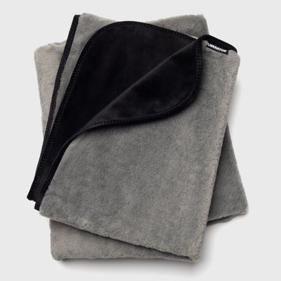Liberator Fascinator Fur Throw - Queen - Grey