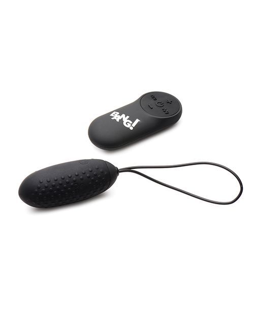 Bang! 28X Nubbed Silicone Remote Control Egg - Black