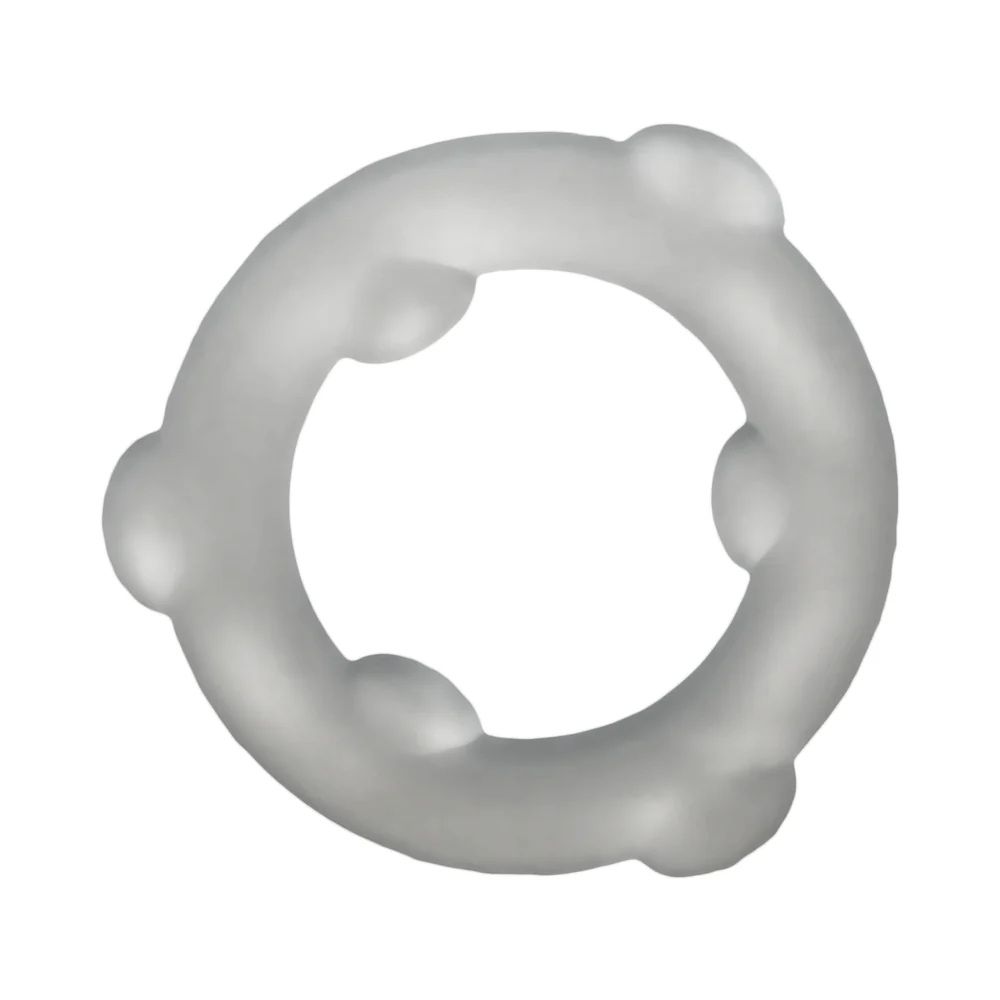 Oxballs Gearhead Spinner Single Silicone Cock Ring - Vapor Clear
