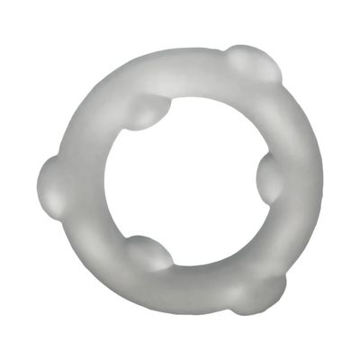 Oxballs Gearhead Spinner Single Silicone Cock Ring - Vapor Clear