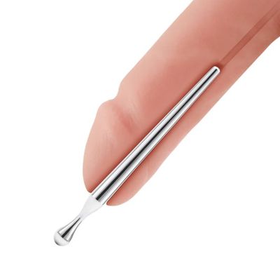 Blue Line Penis Plug 3.5in - Stainless Steel