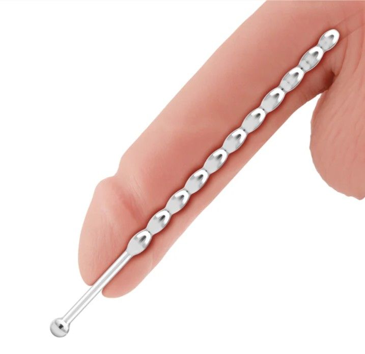 Blue Line Teardrop Urethral Sound 6in - Stainless Steel