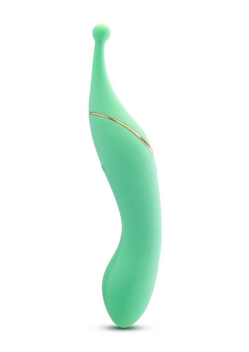 Blush Stella Dual-Ended Clitoral G-Spot Vibrating Wand - Green