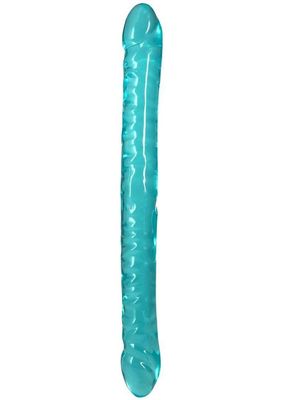 Crystal Jellies Double Dildo 18in - Teal