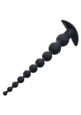 Anal Toys Rechargeable X-10 Silicone Power Beads 11in - Black