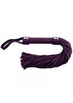 Rouge Short Leather Flogger - Purple