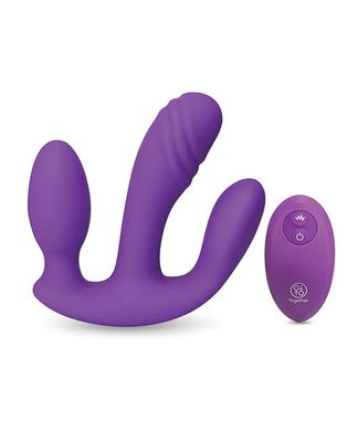 Together Blended Pleasure Remote Controlled Triple-Pronged Vibrator
