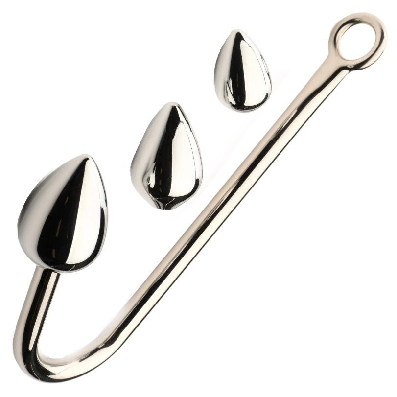 Master Series Anal Hook Trainer with 3 Plugs - Aluminum Alloy