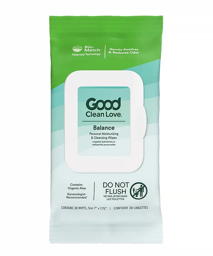 Good Clean Love Balance Personal Moisturizing &amp; Cleansing Wipes 30 ct